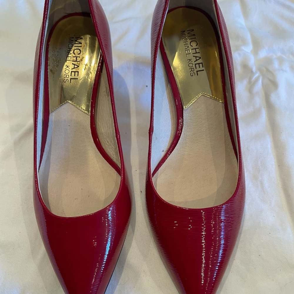 MICHAEL Michael Kors Red Patent Leather Heels